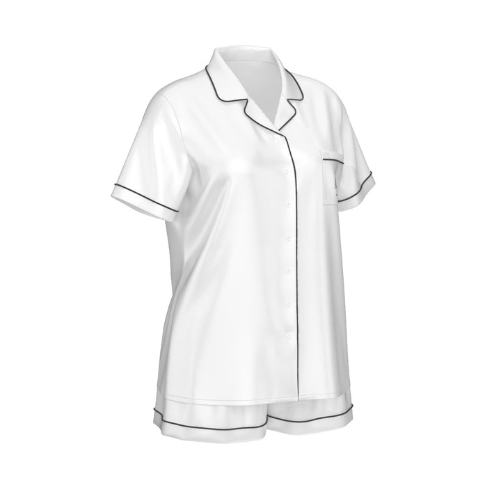 Pearl Union Mrs Est. 2026 White Satin Bridal Pajama Set  —  Wedding Morning Outfit