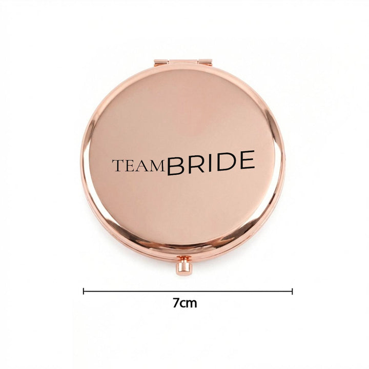 Bride’s Travel Team Rose Gold Compact Mirror