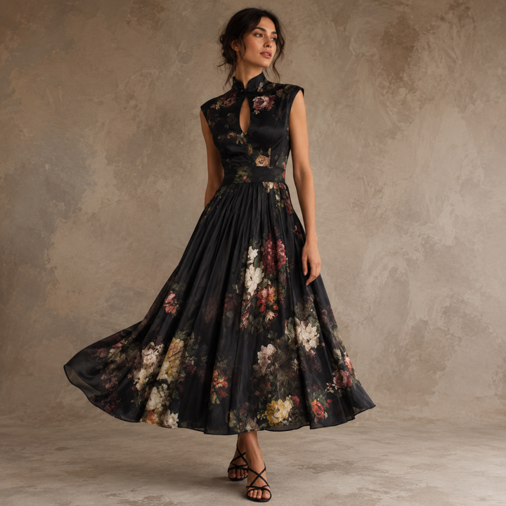 Midnight Garden Reverie Midi Dress