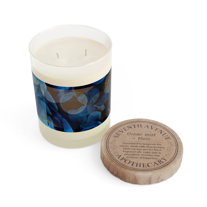 Sapphire Vows, Ocean Mist and Moss Scented Candle (Full Glass, 11oz)