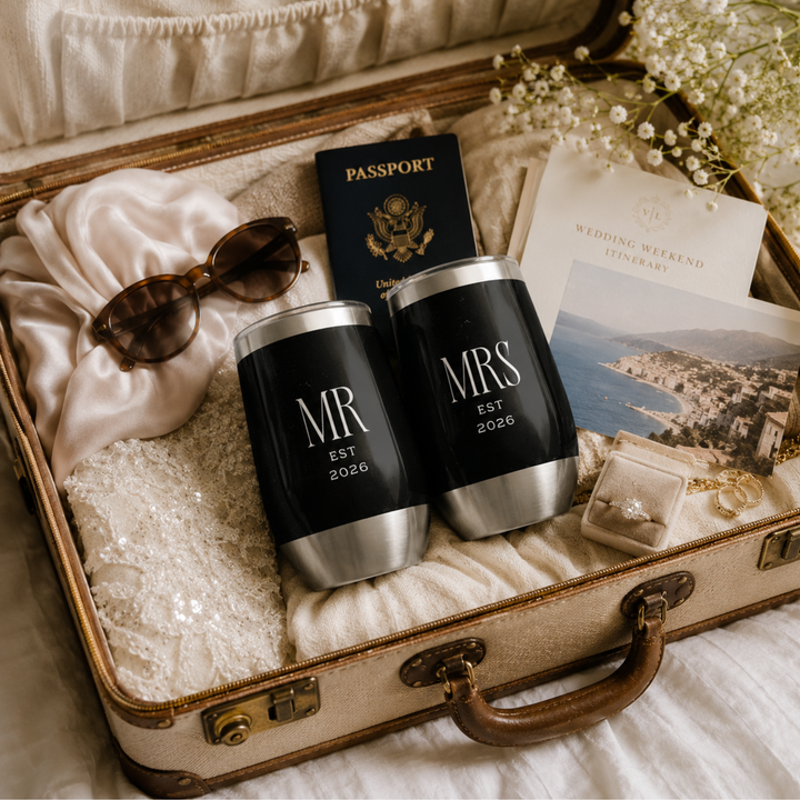 Midnight Union Wine Tumbler Mrs Est 2026 Bridal Gift