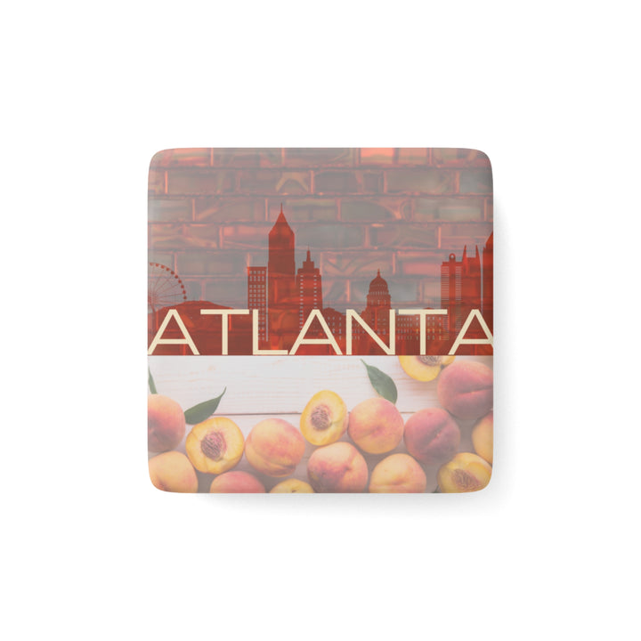 Brick & Bloom – Atlanta, Porcelain Magnet (Square)