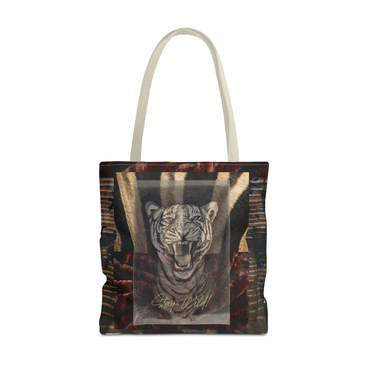 Velvet Wild Tiger Tote Bag – Stay Wild Carryall (18 x 18)