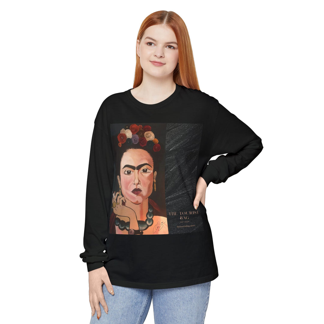 Frida by Aura – Ash & Bloom  Unisex Garment-Dyed Long Sleeve Tee