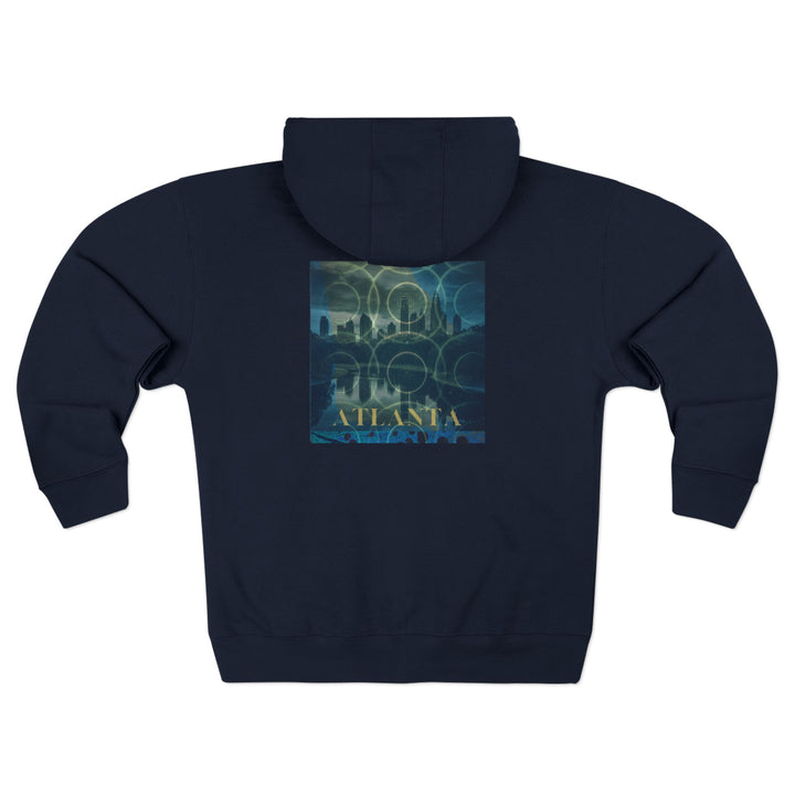 Atlanta Series, City Currents, Unisex Zip Hoodie (Navy)