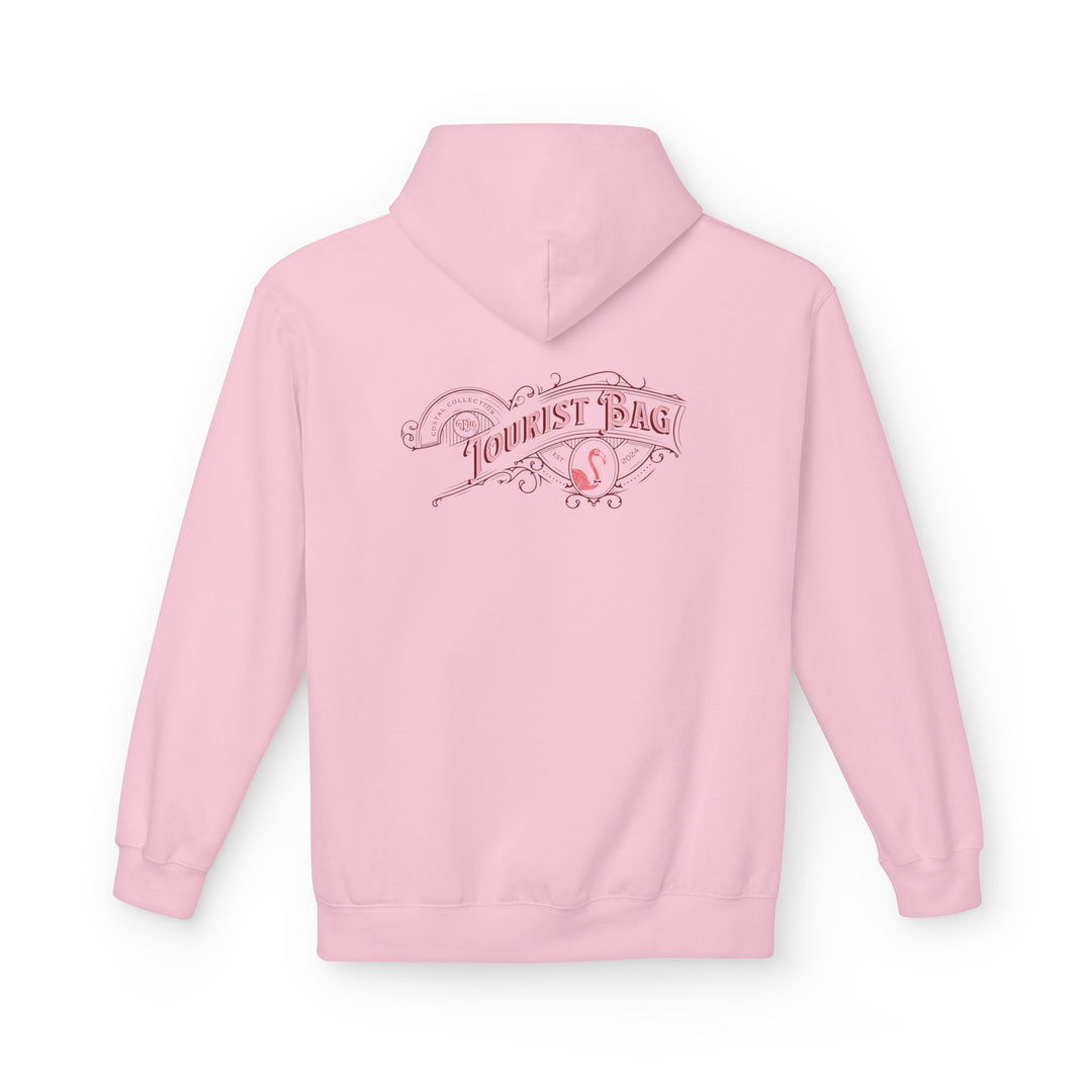 Blush Tides Flamingo Emblem Hoodie (Pink)