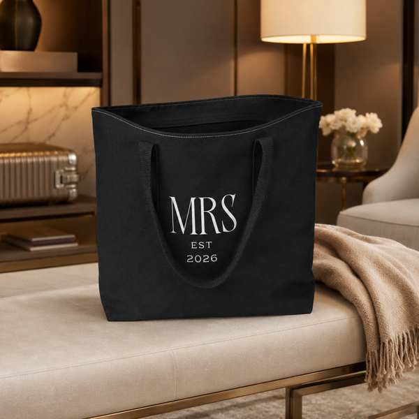 Midnight Union Tote  —  Mrs Est 2026 Travel Tote