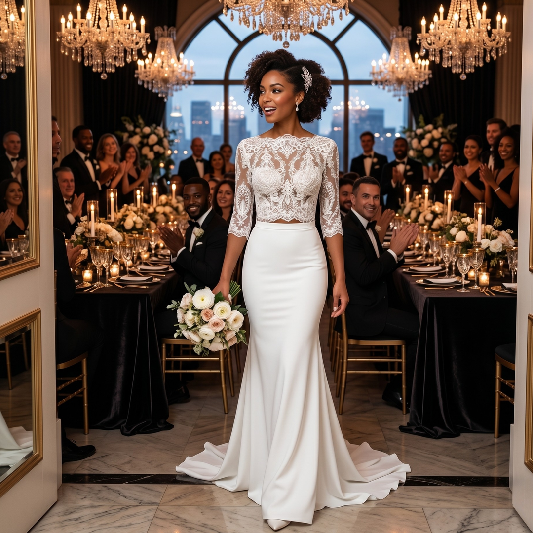 Pearl Union Verona Illusion Lace Mermaid Bridal Gown