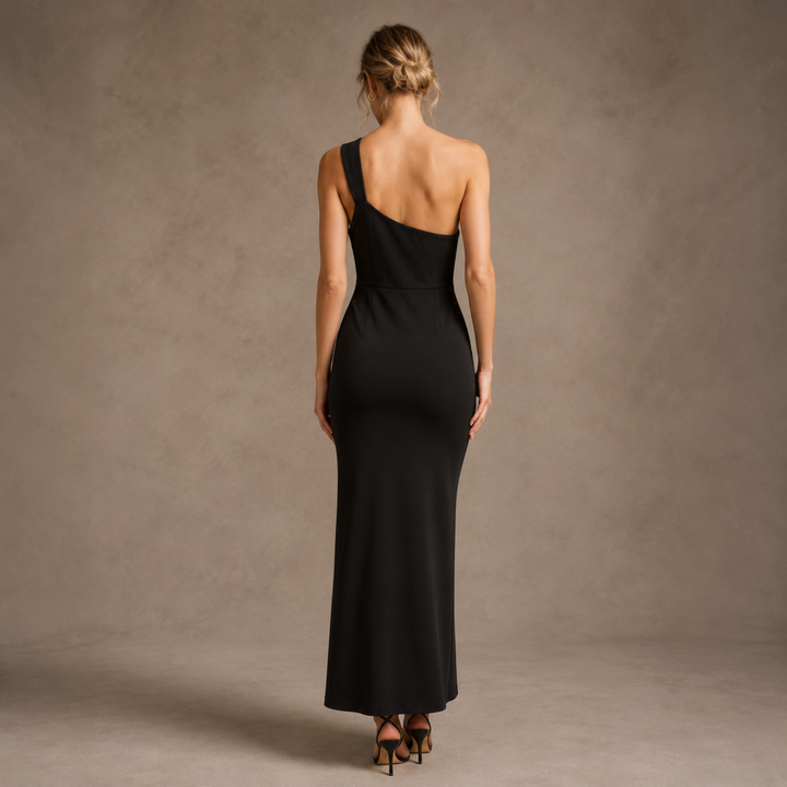 Midnight Union Silkline One-Shoulder Gown