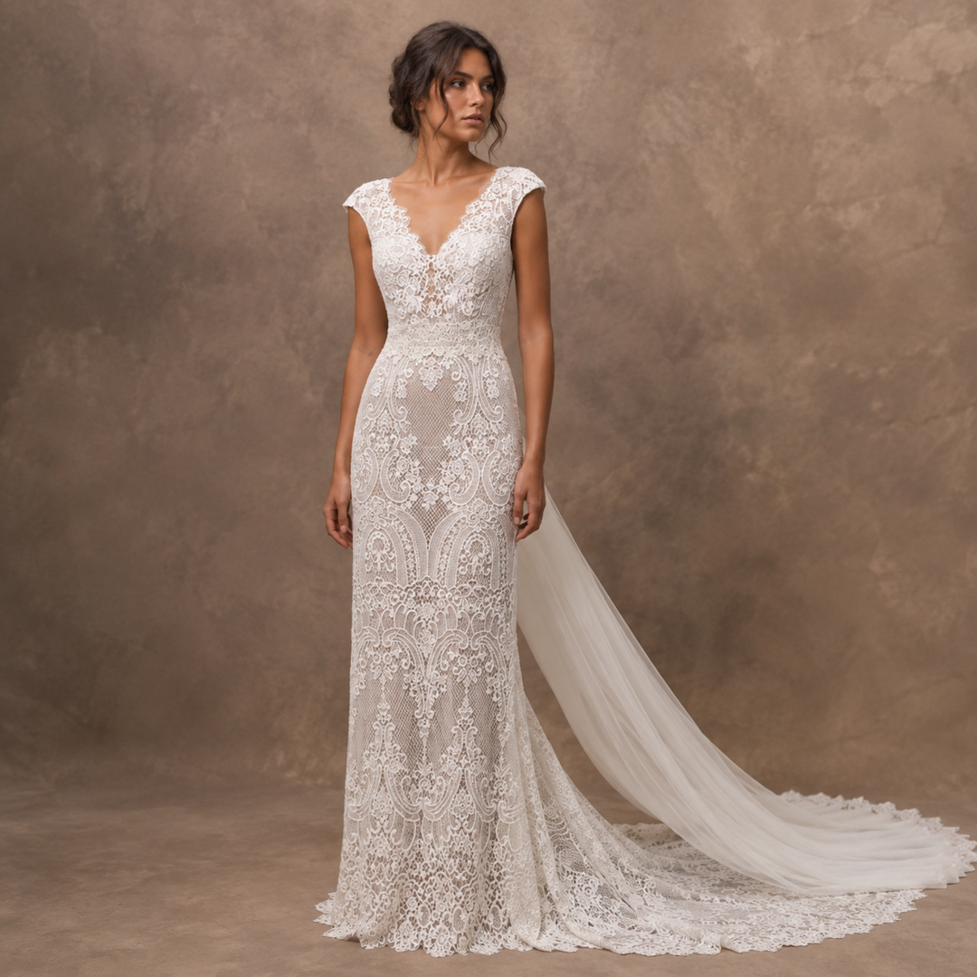 Tidewater Lace Mermaid Bridal Gown