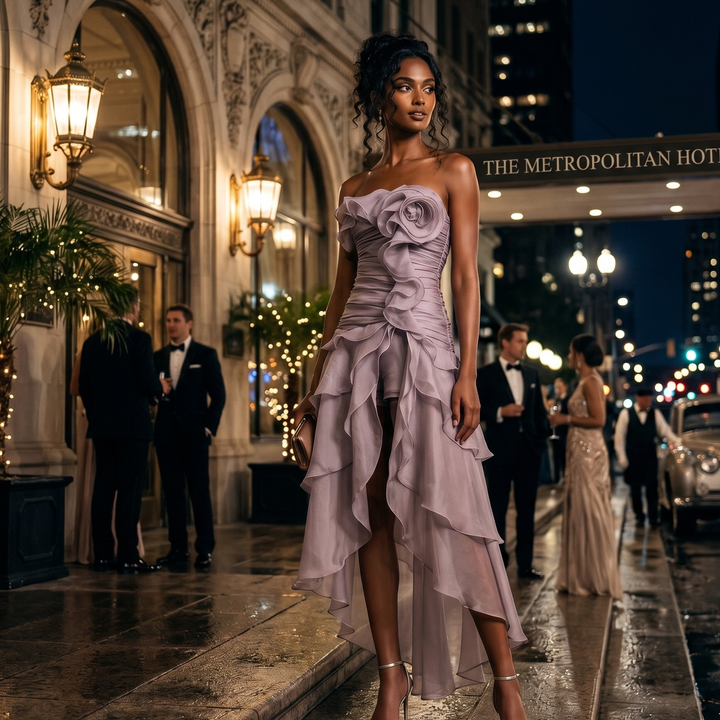 Dust & Roses Luxe Petal Cascade Bridesmaid Dress