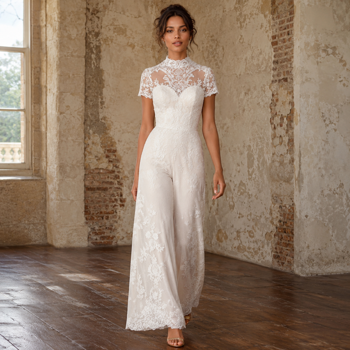 Whispering Meadow Lace Bridal Jumpsuit