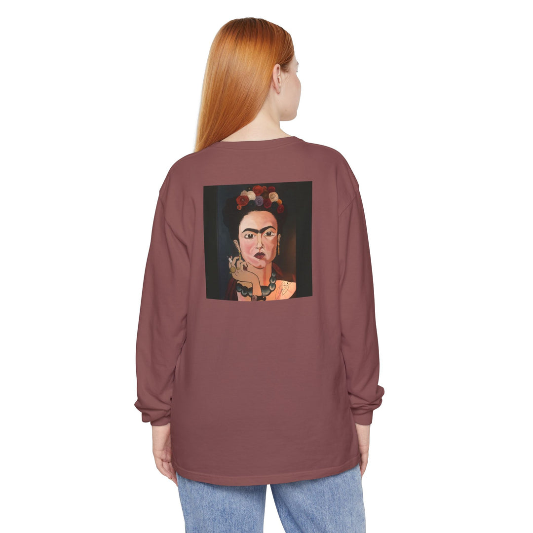 Frida by Aura – Ash & Bloom  Unisex Garment-Dyed Long Sleeve Tee