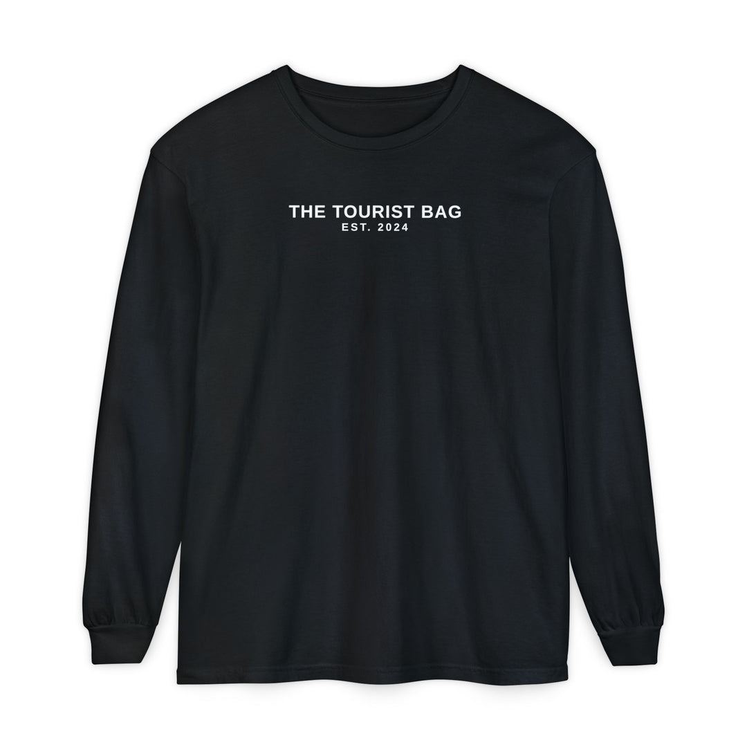 Road Trip Tales – Classic Storybook Edition — Unisex Garment-dyed Long Sleeve T-Shirt (Black)