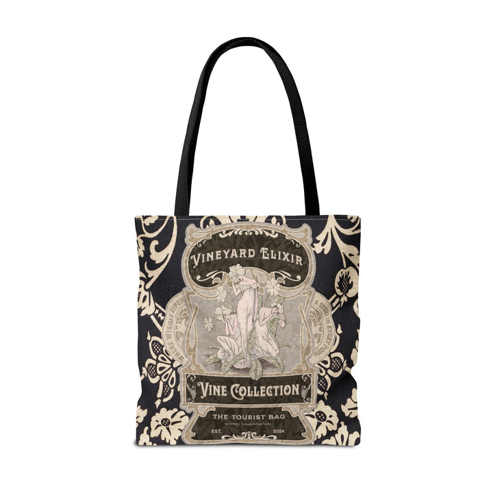 Vineyard Elixir Noir Tote Bag | Vintage Wine Label Inspired