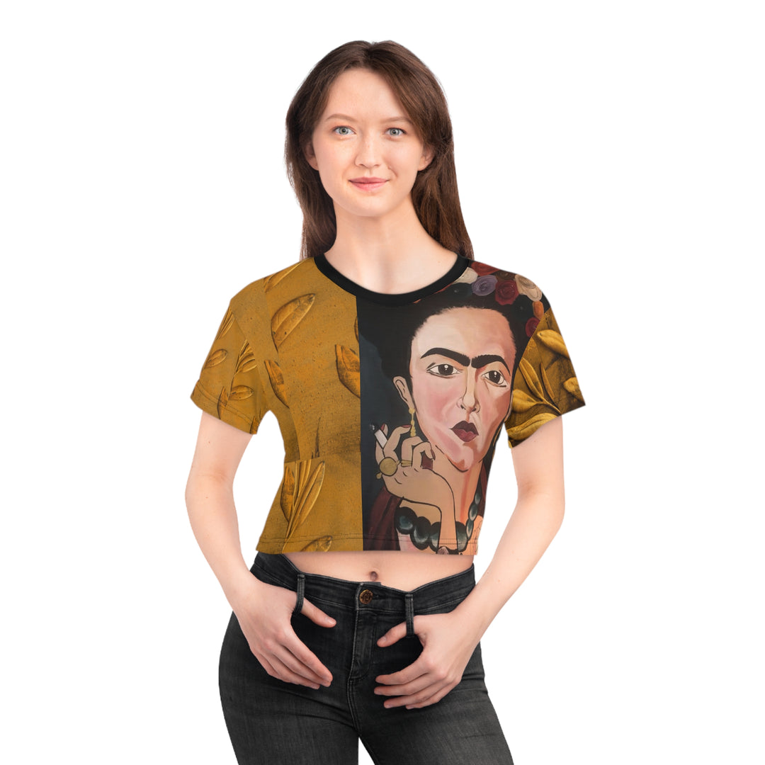 Frida by Aura – Eternal Marigold Cropped Tee  for Women product image from The Tourist Bag