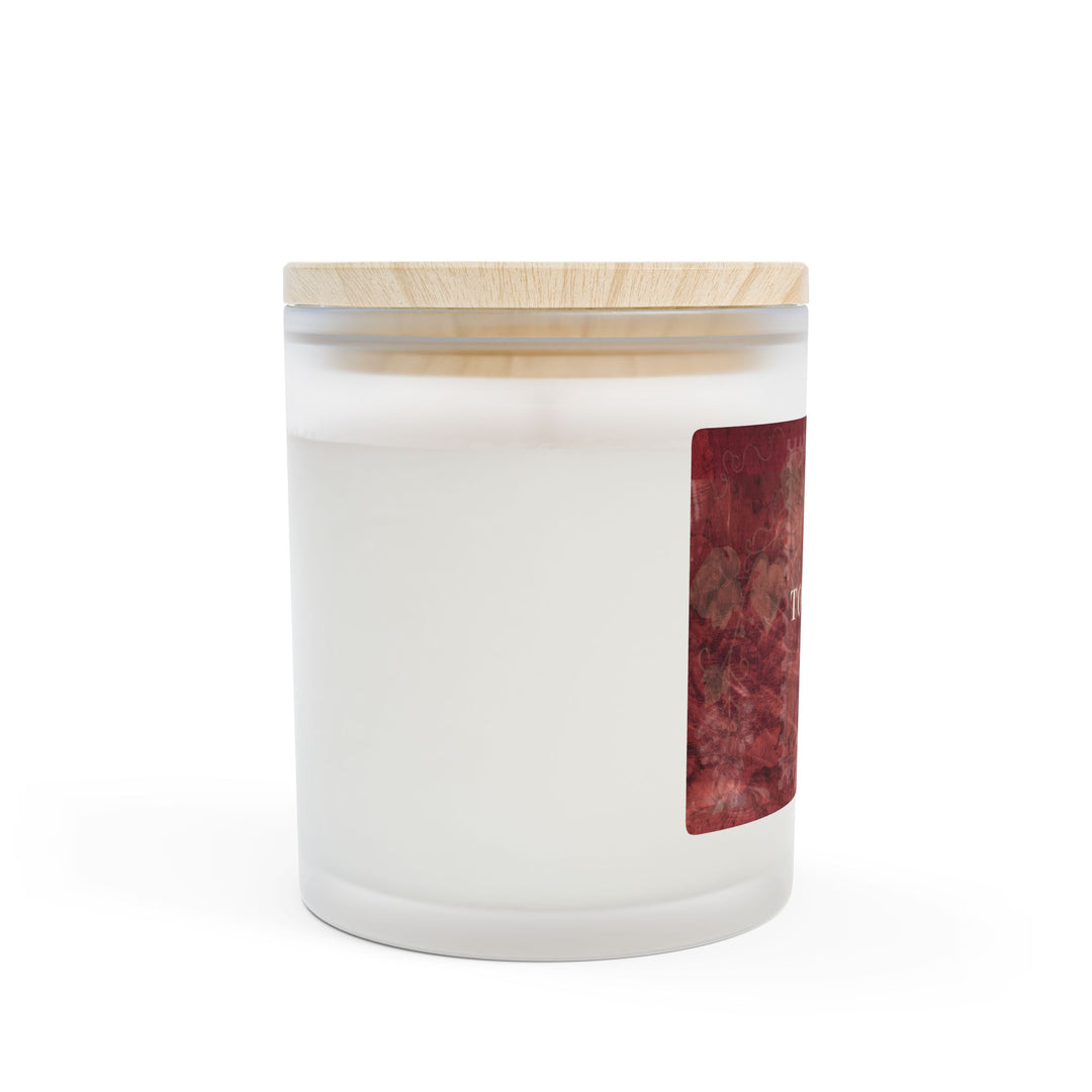 Crimson Cask – Frosted Glass Candle 11oz (Cinnamon Chai)