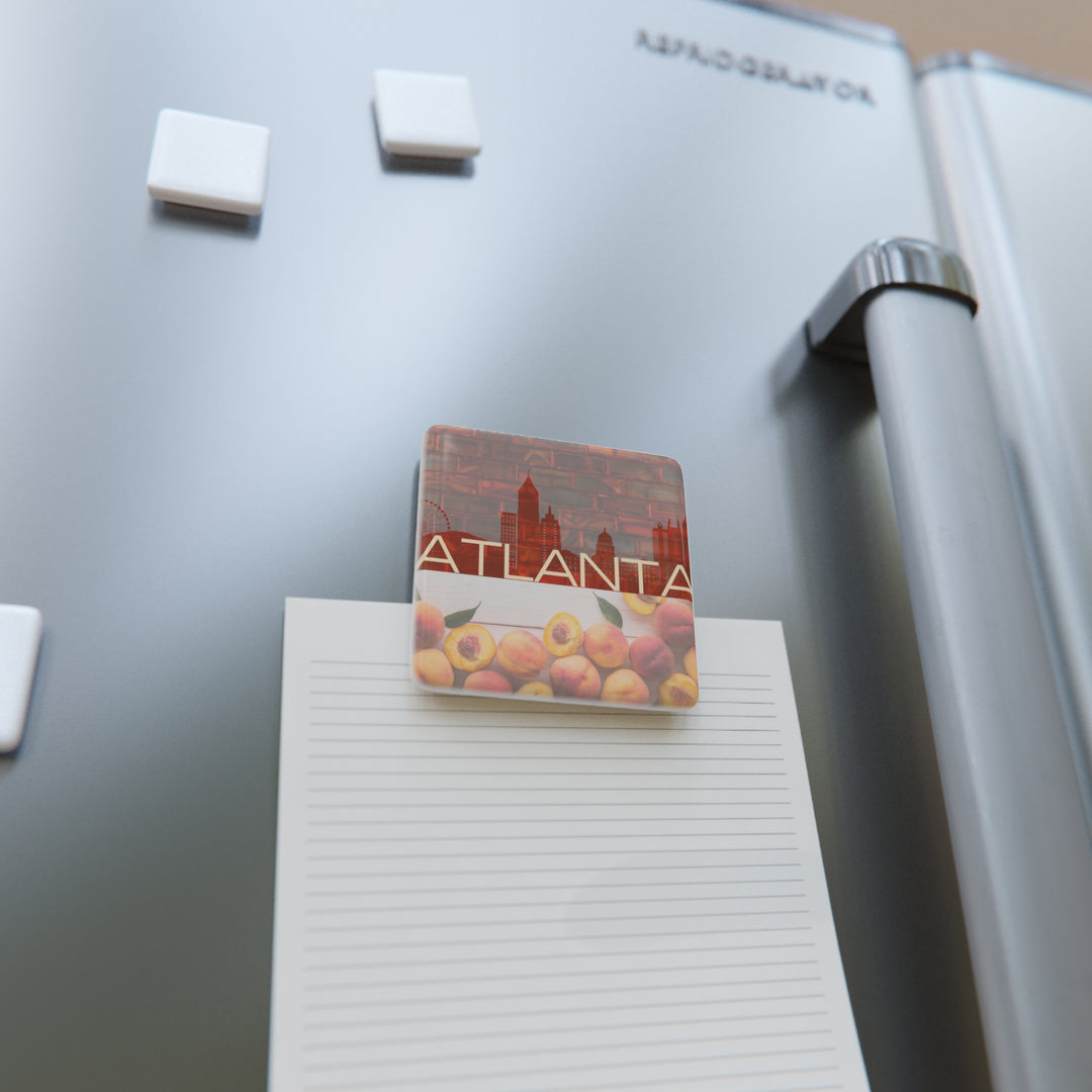 Brick & Bloom – Atlanta, Porcelain Magnet (Square)