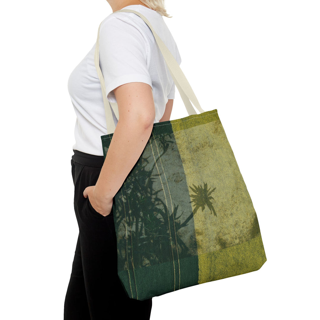 Wildflower Reverie Tote Bag – Green & Gold Floral Travel Bag