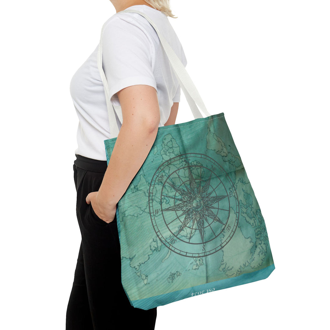 Seafoam Compass Tote Bag