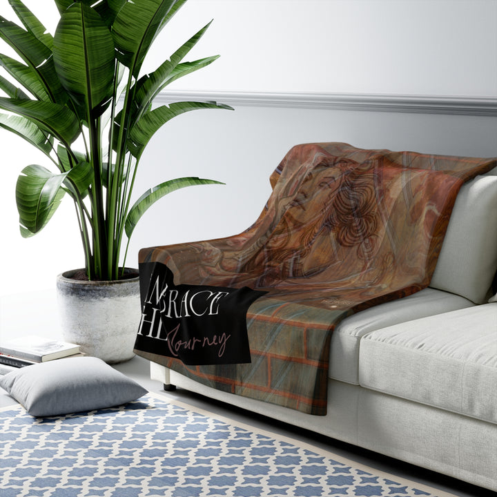 Vintessa Sherpa Fleece Blanket | Wine Muse Cozy Vineyard Throw (50 x 60)