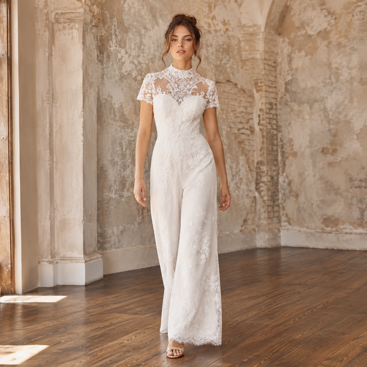 Whispering Meadow Lace Bridal Jumpsuit