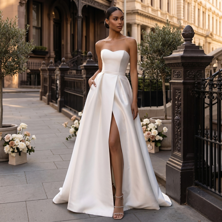 Pearl Union Metropolitan Grace Satin Bridal Gown