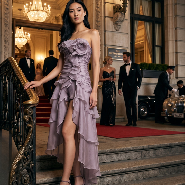 Dust & Roses Luxe Petal Cascade Bridesmaid Dress