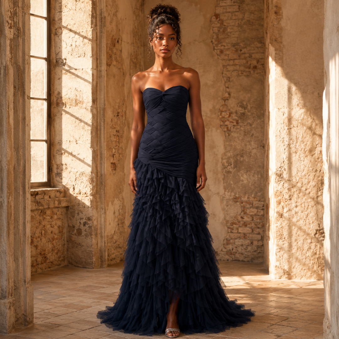 Gilded Garden Midnight Mermaid Gown