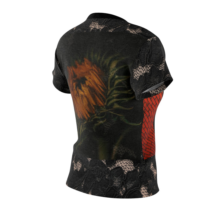 Sunlit Wild Sunflower Women’s Cut & Sew Tee – Nature Adventure Art