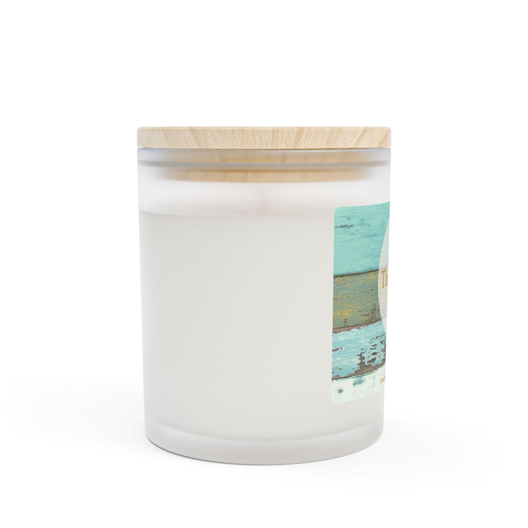 Driftwood Aqua – Frosted Glass Candle 11oz