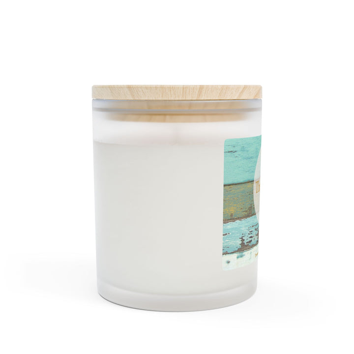 Driftwood Aqua – Frosted Glass Candle 11oz