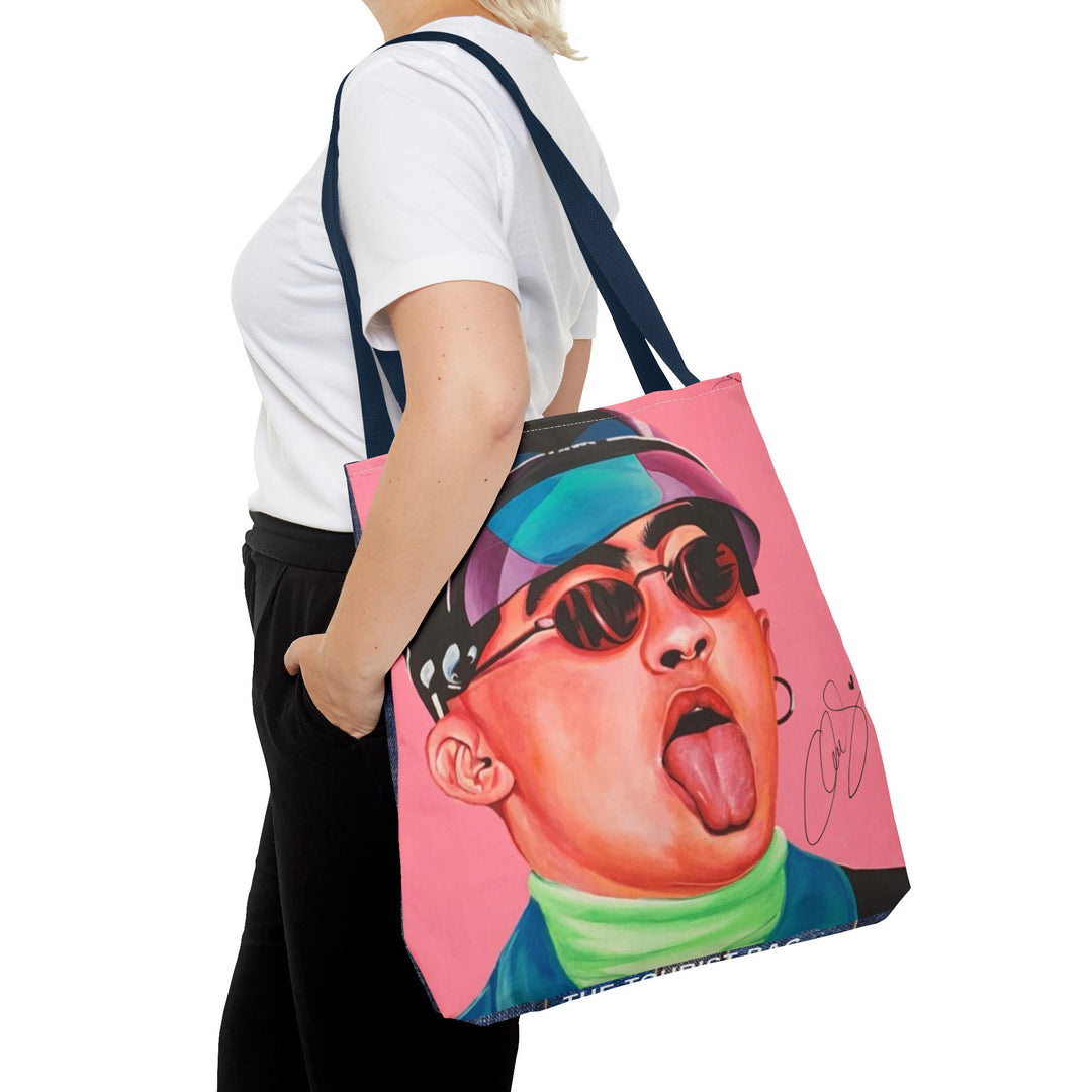 Signature Portrait - Jean Patch Tote Bag (Inspired by Bad*Bunny)