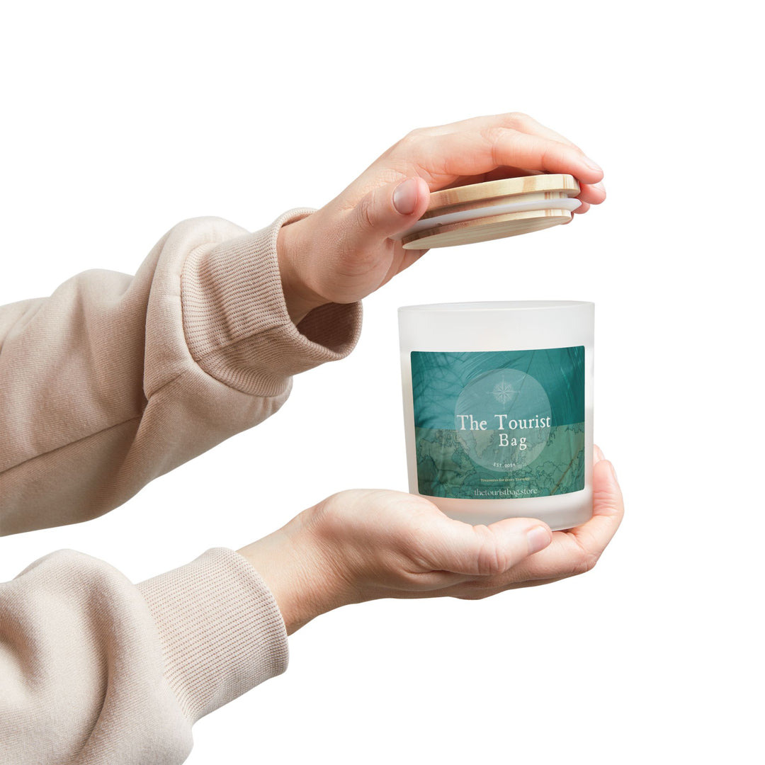 Seafoam Compass – Frosted Glass Candle 11oz