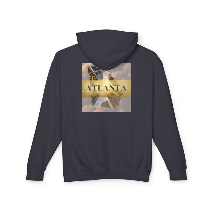 Atlanta Series- Urban Gold, Unisex Lightweight Hooded Sweatshirt (Black)