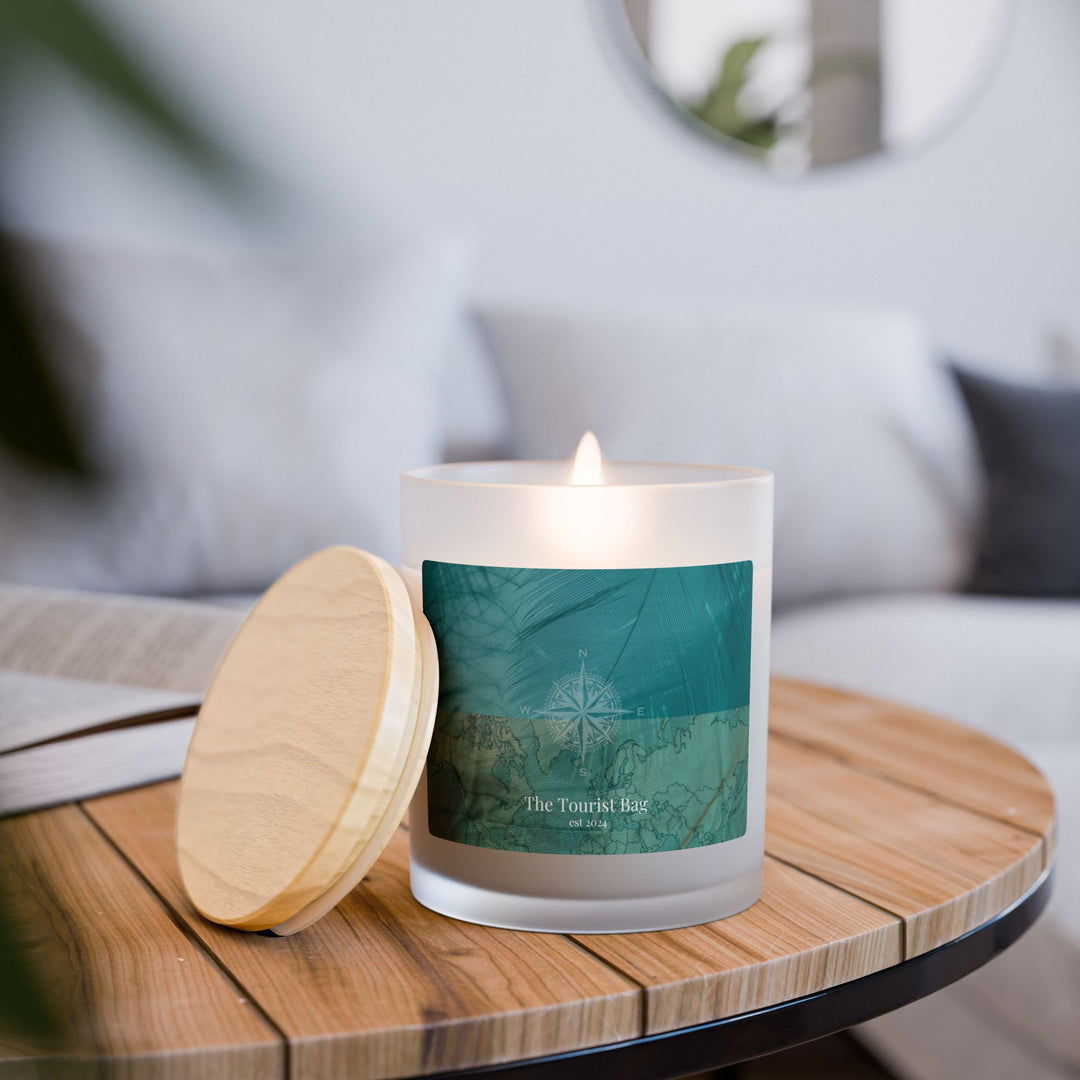 Seafoam Compass – Frosted Glass Candle 11oz