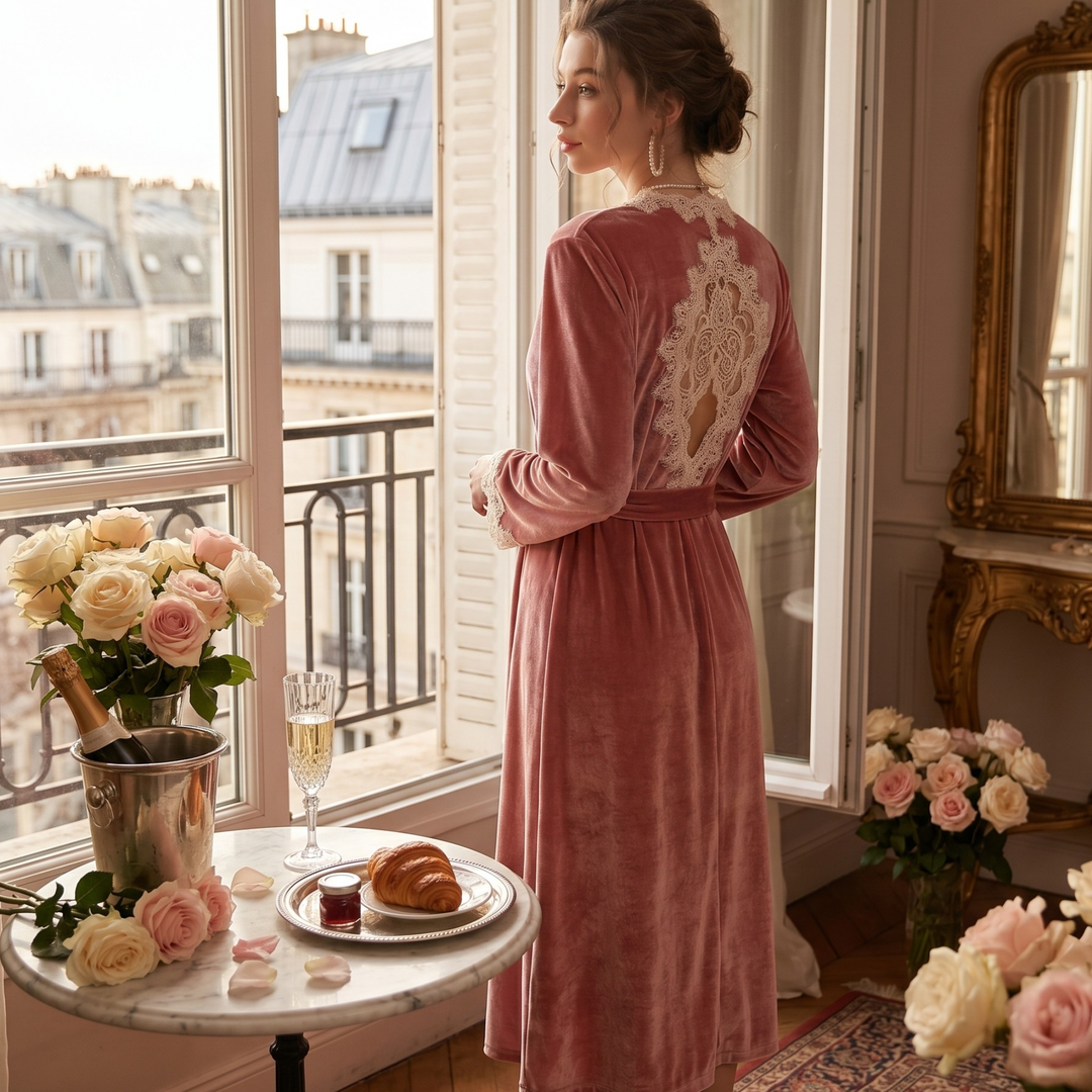 Rose Velvet Reverie Robe