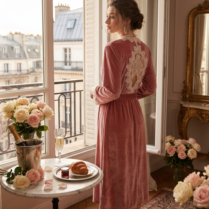 Rose Velvet Reverie Robe