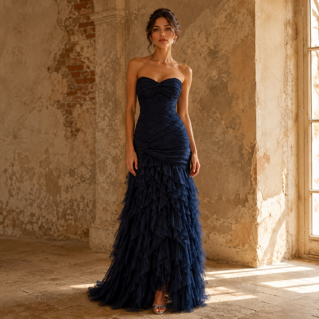 Gilded Garden Midnight Mermaid Gown