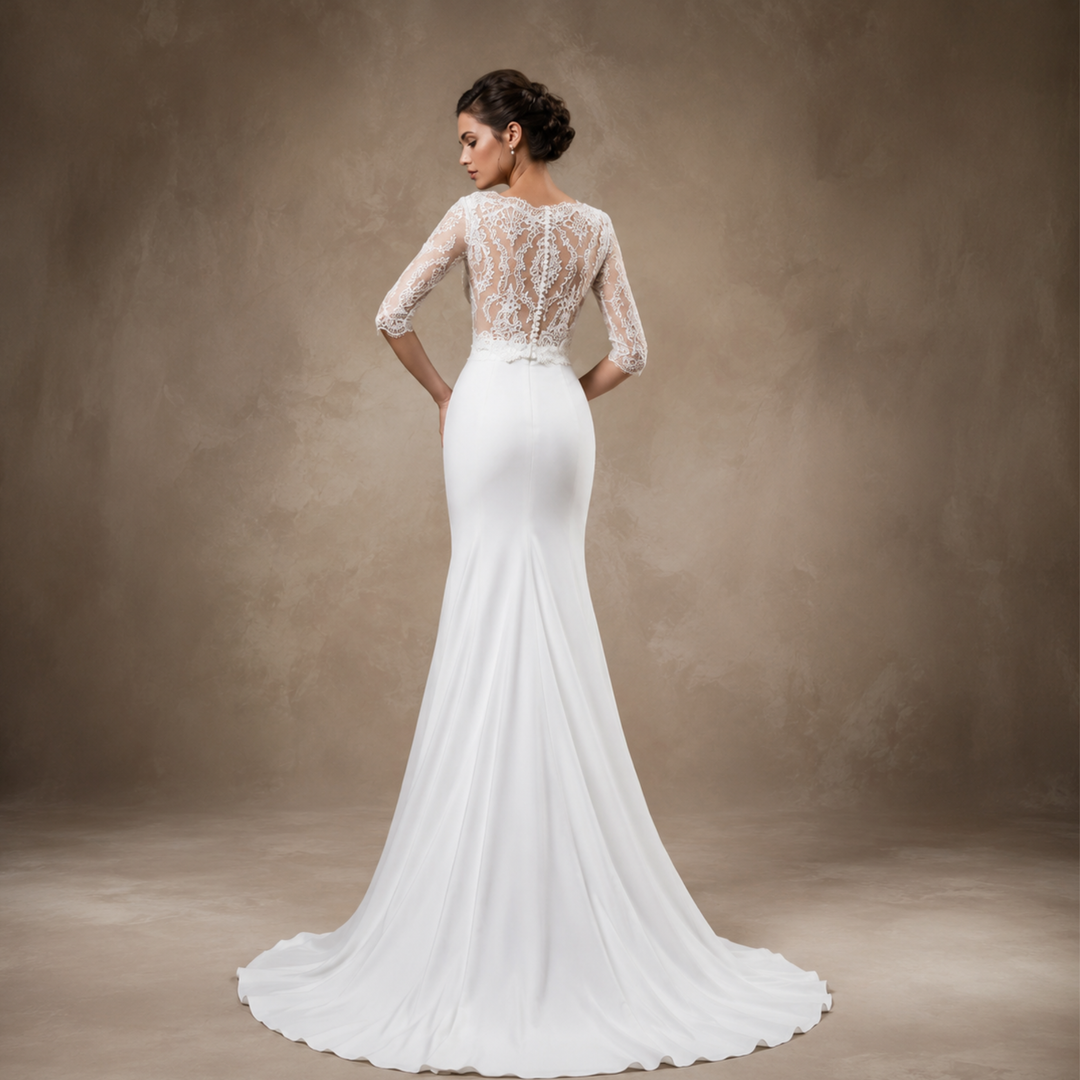 Pearl Union Verona Illusion Lace Mermaid Bridal Gown