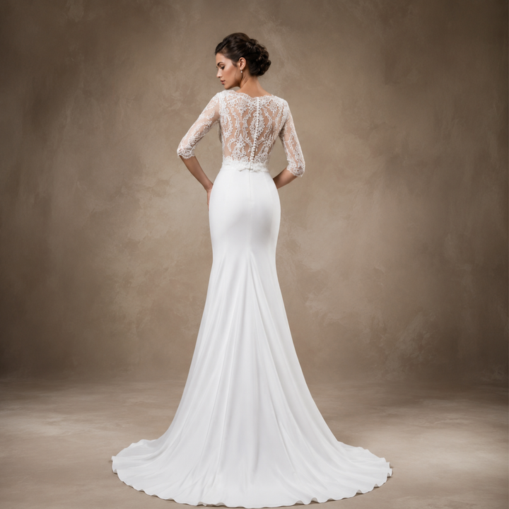 Pearl Union Verona Illusion Lace Mermaid Bridal Gown