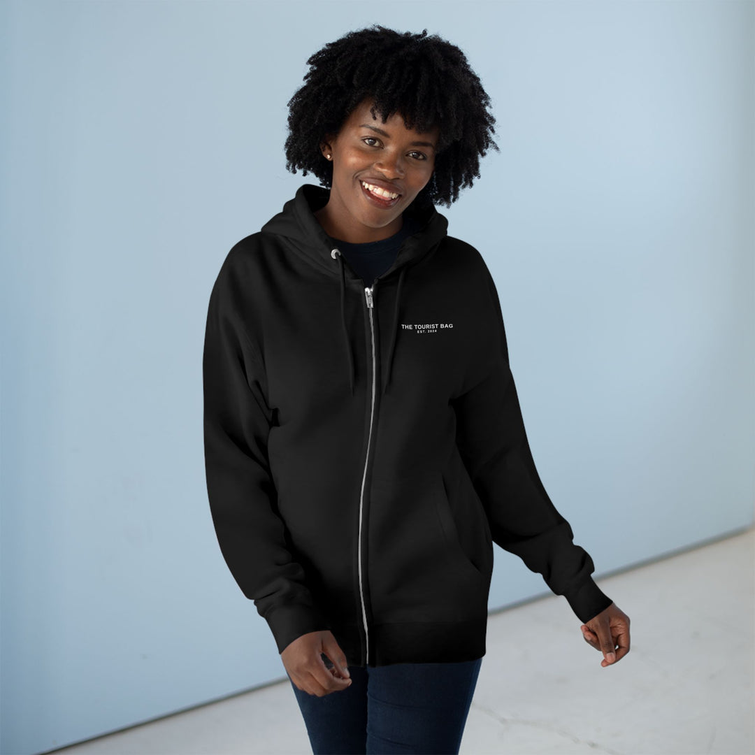 Desert Grown, Gentle Not Fragile, Unisex Zip Hoodie (Black)