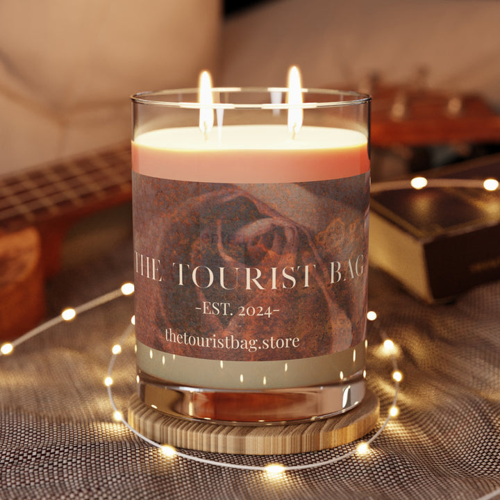 Rose Gold Vows, White Tea and Fig Scented Candle (Full Glass, 11oz)