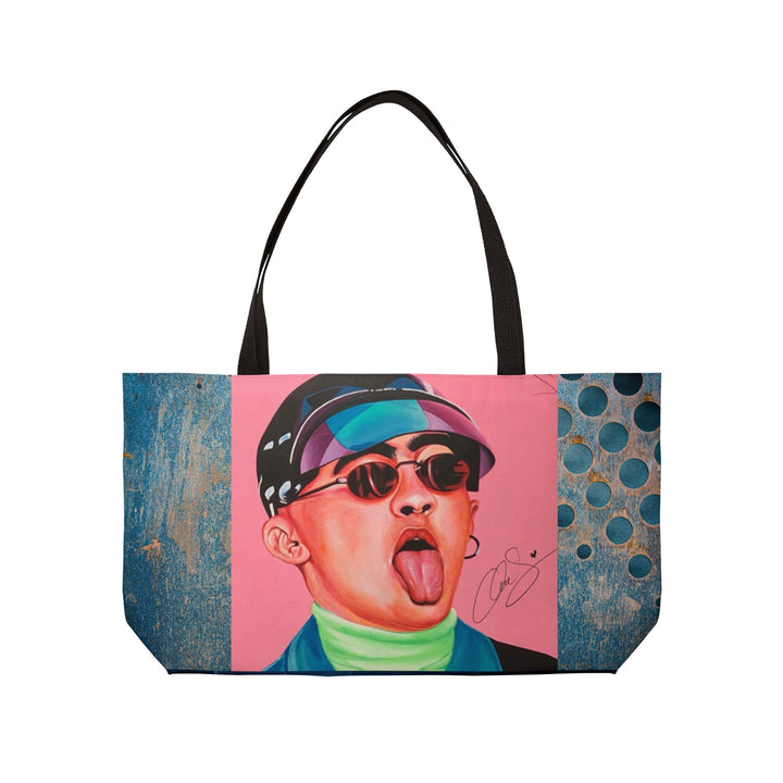 Signature Portrait -  Metal Bubbles Weekender Bag (Inspired by BadBunny) product image from The Tourist Bag