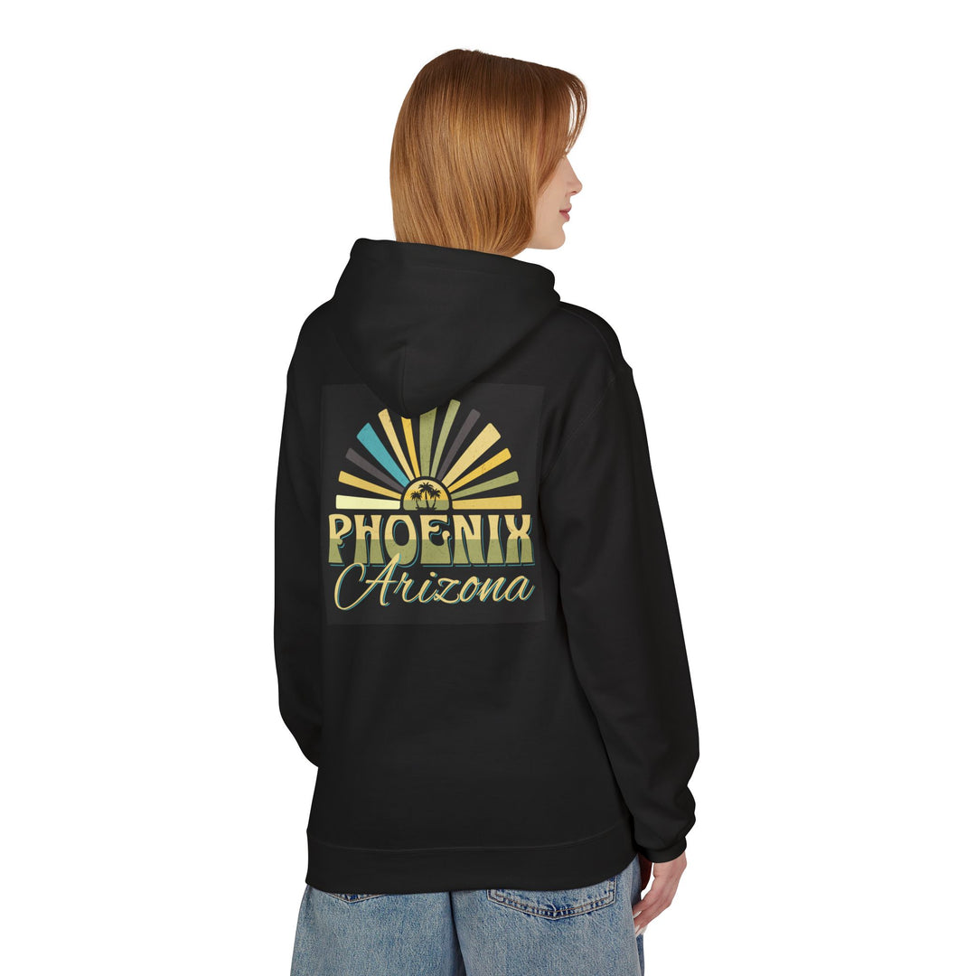 Desert Dreaming – Phoenix Edition, Unisex Midweight Softstyle Fleece Hoodie (Black)