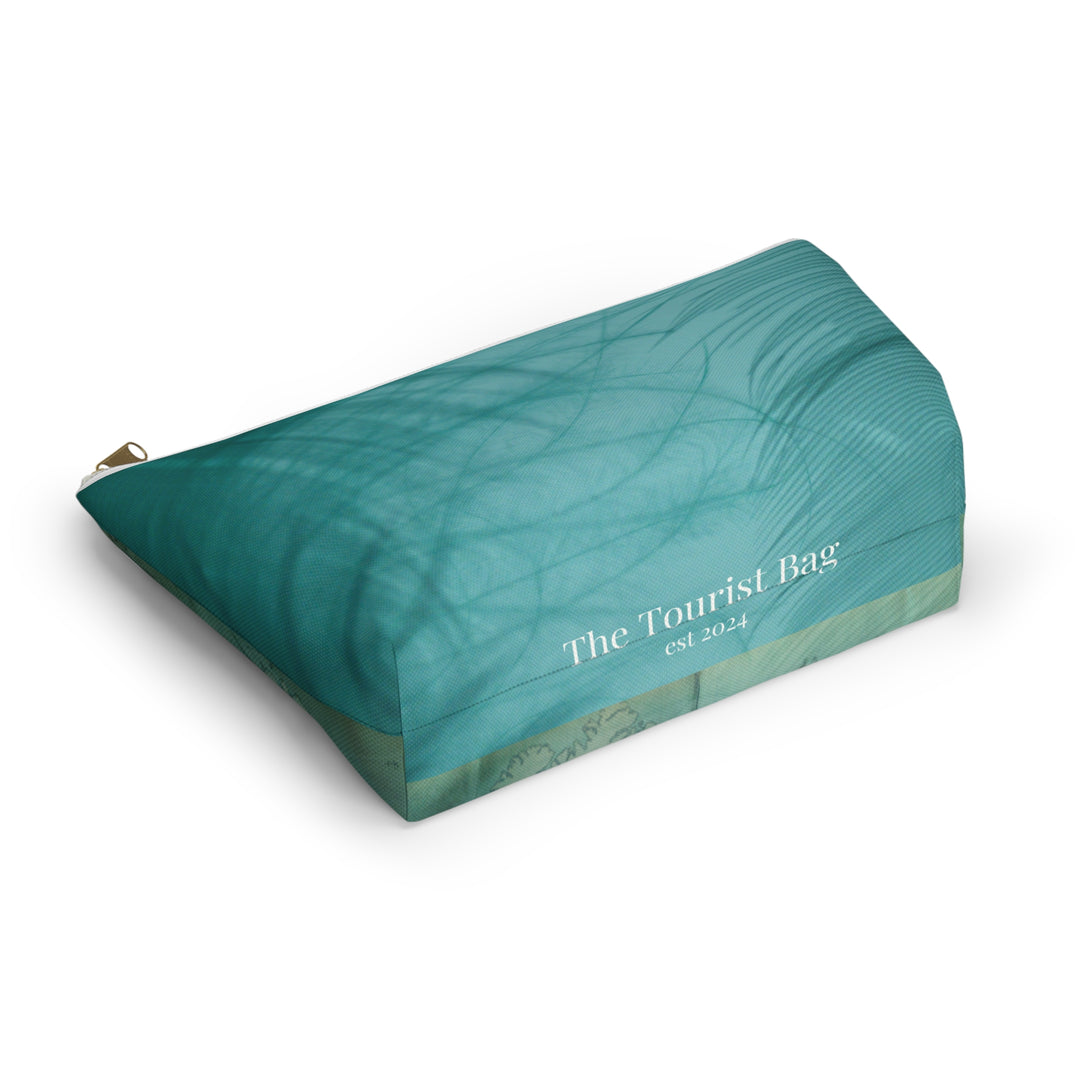 Seafoam Compass Accessory Pouch w T-bottom