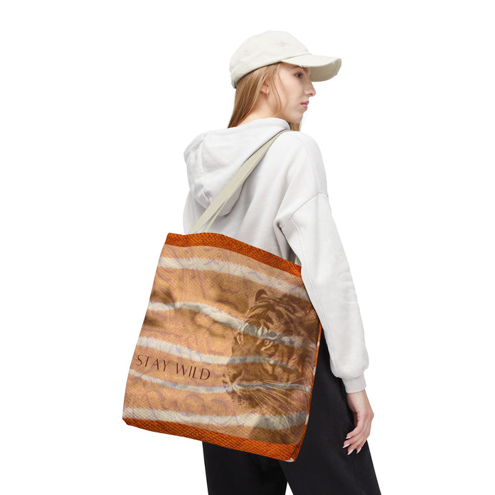 Marked by the Wild Tiger Stripes Travel Tote– Stay Wild (18 x 18)
