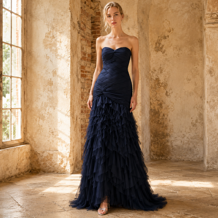 Gilded Garden Midnight Mermaid Gown