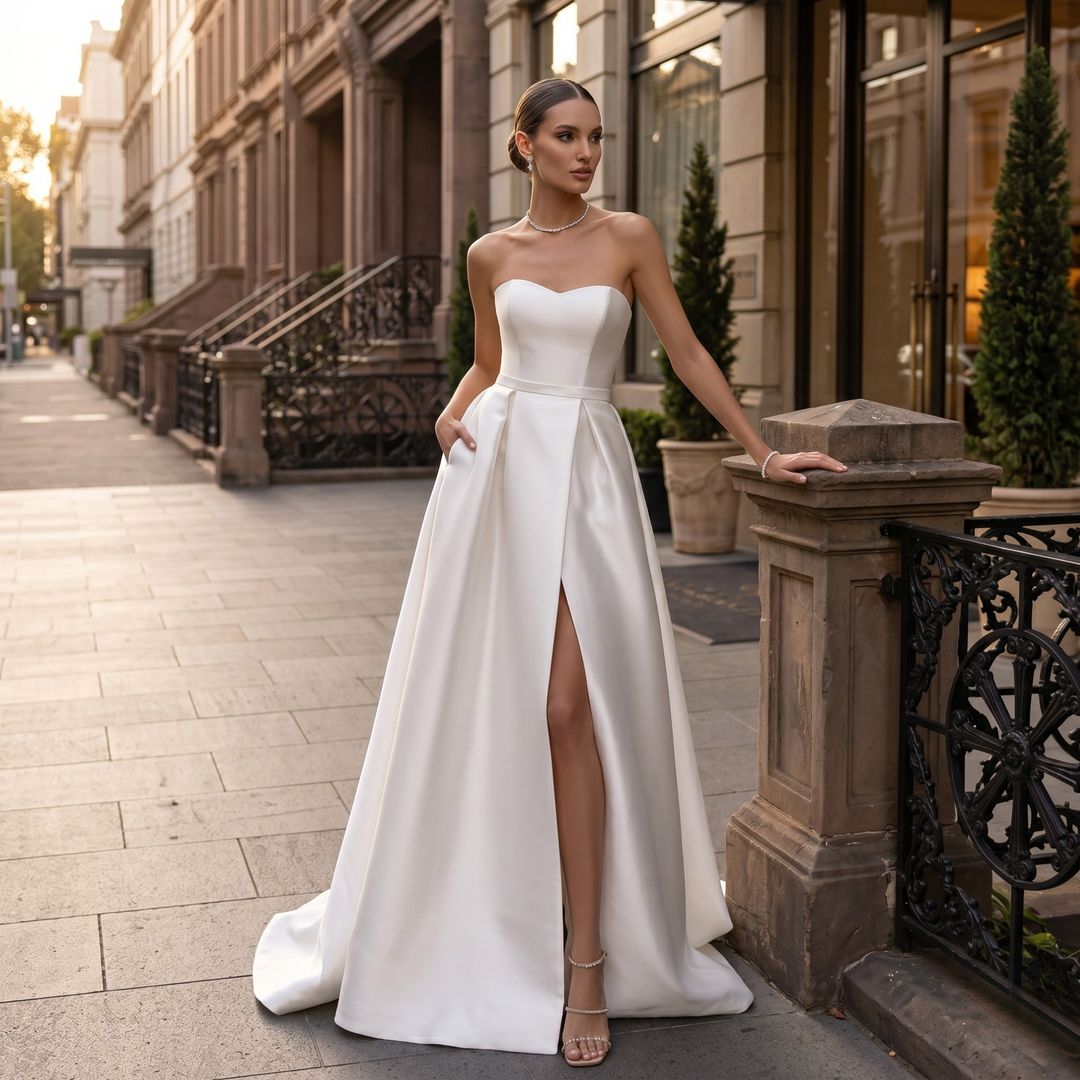 Pearl Union Metropolitan Grace Satin Bridal Gown