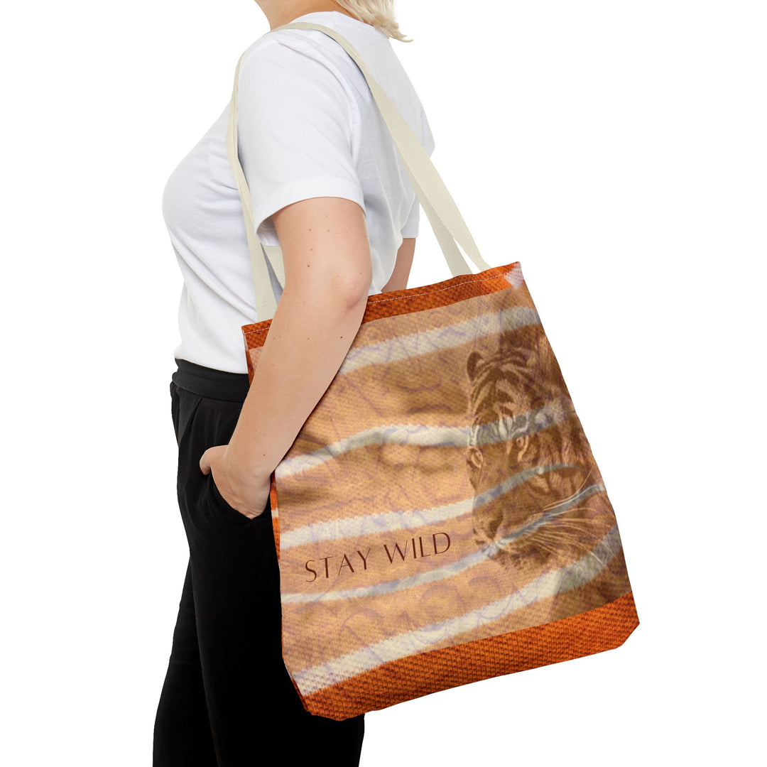 Marked by the Wild Tiger Stripes Travel Tote– Stay Wild (18 x 18)